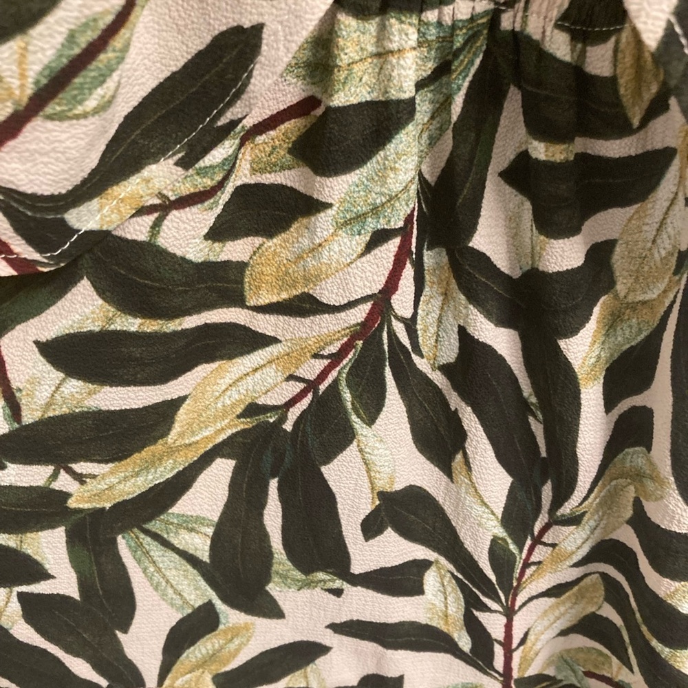 Tropical Mini Ruffle Green Dress Size S - Picture 13 of 15